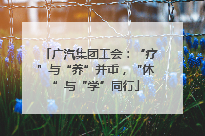 广汽集团工会：“疗”与“养”并重，“休”与“学”同行