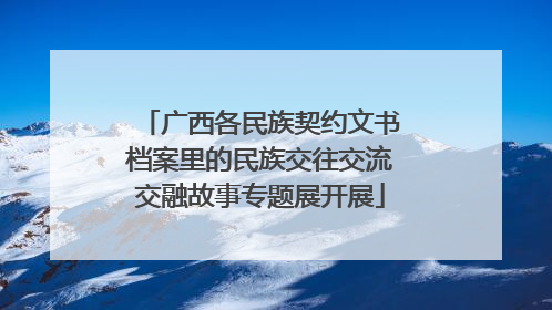 广西各民族契约文书档案里的民族交往交流交融故事专题展开展