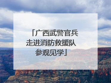 广西武警官兵走进消防救援队参观见学