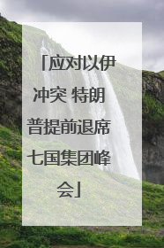 应对以伊冲突 特朗普提前退席七国集团峰会