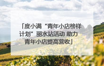 度小满“青年小店榜样计划”丽水站活动 助力青年小店提高营收