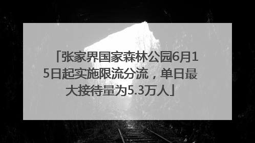 张家界国家森林公园6月15日起实施限流分流，单日最大接待量为5.3万人