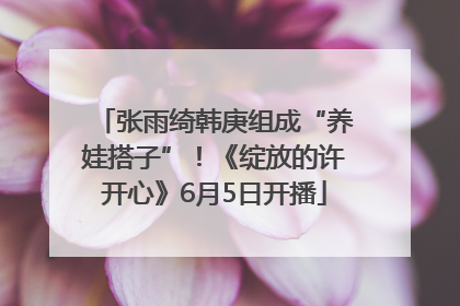张雨绮韩庚组成“养娃搭子”！《绽放的许开心》6月5日开播