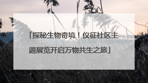 探秘生物奇境！仪征社区主题展览开启万物共生之旅