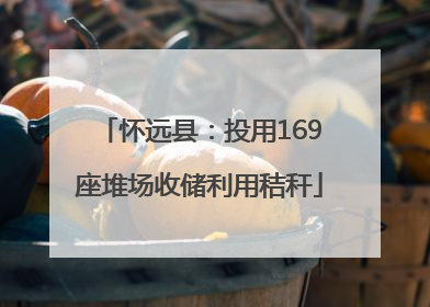 怀远县：投用169座堆场收储利用秸秆