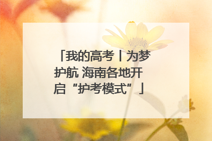 我的高考丨为梦护航 海南各地开启“护考模式”