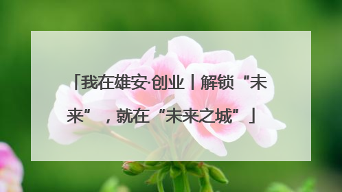 我在雄安·创业丨解锁“未来”，就在“未来之城”