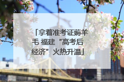 拿着准考证薅羊毛 福建“高考后经济”火热升温