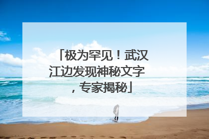 极为罕见！武汉江边发现神秘文字，专家揭秘