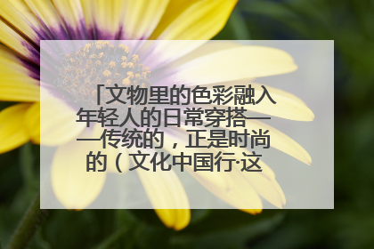 文物里的色彩融入年轻人的日常穿搭——传统的，正是时尚的（文化中国行·这些美 很中国）