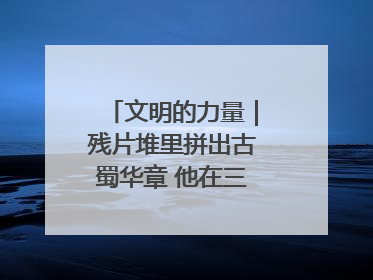 文明的力量｜残片堆里拼出古蜀华章 他在三星堆修文物
