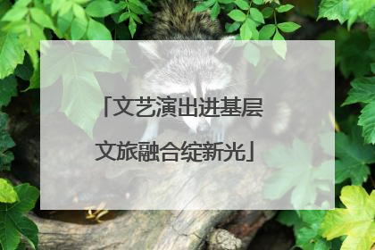 文艺演出进基层 文旅融合绽新光