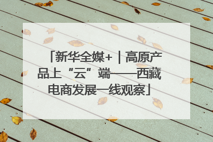 新华全媒+｜高原产品上“云”端——西藏电商发展一线观察