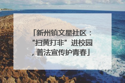 新州镇文星社区：“扫黄打非”进校园，普法宣传护青春