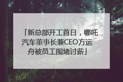 新总部开工首日，哪吒汽车董事长兼CEO方运舟被员工围堵讨薪
