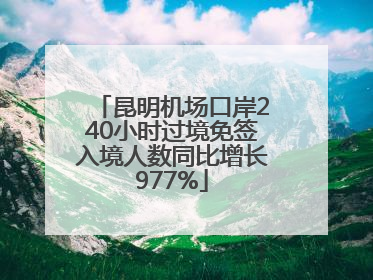昆明机场口岸240小时过境免签入境人数同比增长977%