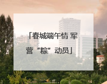春城端午情 军营“粽”动员