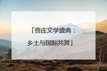 曹庄文学盛典：乡土与国际共舞