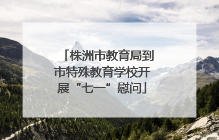 株洲市教育局到市特殊教育学校开展“七一”慰问
