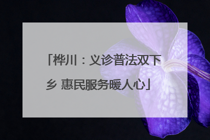 桦川：义诊普法双下乡 惠民服务暖人心