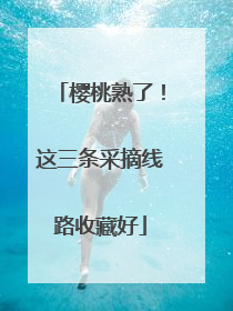 樱桃熟了！这三条采摘线路收藏好