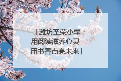潍坊圣荣小学：用阅读滋养心灵 用书香点亮未来