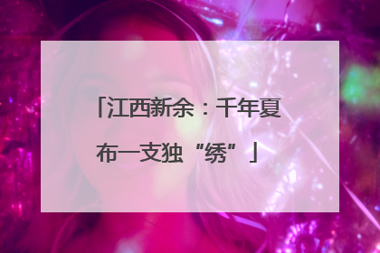 江西新余：千年夏布一支独“绣”
