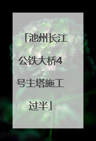 池州长江公铁大桥4号主塔施工过半