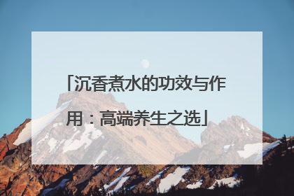 沉香煮水的功效与作用：高端养生之选