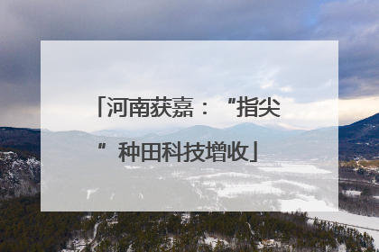 河南获嘉：“指尖”种田科技增收