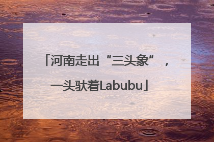 河南走出“三头象”，一头驮着Labubu