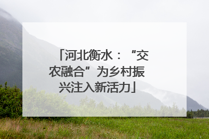 河北衡水：“交农融合”为乡村振兴注入新活力
