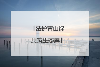 法护青山绿 共筑生态屏