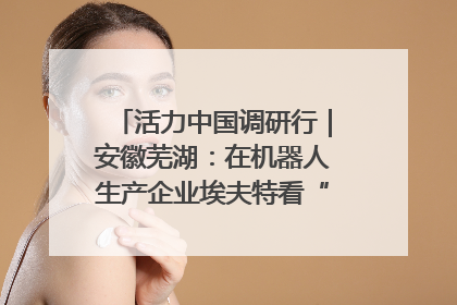 活力中国调研行｜安徽芜湖：在机器人生产企业埃夫特看“中国智造”