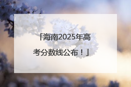 海南2025年高考分数线公布！