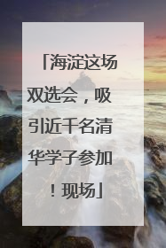 海淀这场双选会，吸引近千名清华学子参加！现场