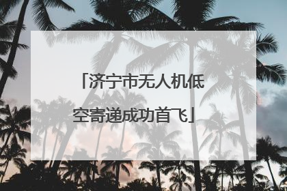 济宁市无人机低空寄递成功首飞