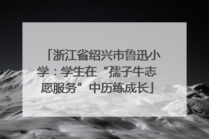 浙江省绍兴市鲁迅小学：学生在“孺子牛志愿服务”中历练成长