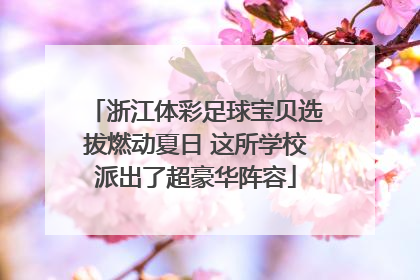 浙江体彩足球宝贝选拔燃动夏日 这所学校派出了超豪华阵容