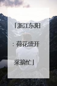 浙江东阳：荷花盛开采摘忙