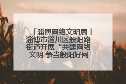 淄博网络文明周丨淄博市淄川区般阳路街道开展“共建网络文明 争当般阳好网民”主题宣讲活动