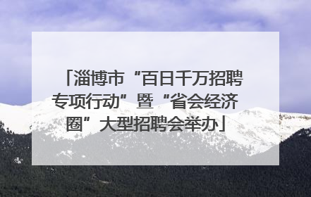 淄博市“百日千万招聘专项行动”暨“省会经济圈”大型招聘会举办