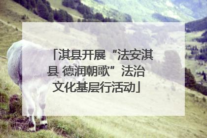 淇县开展“法安淇县 德润朝歌”法治文化基层行活动