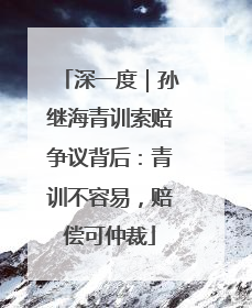 深一度｜孙继海青训索赔争议背后：青训不容易，赔偿可仲裁