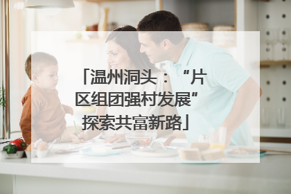 温州洞头：“片区组团强村发展”探索共富新路
