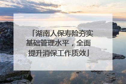 湖南人保寿险夯实基础管理水平，全面提升消保工作质效