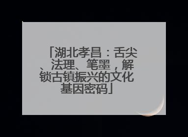 湖北孝昌：舌尖、法理、笔墨，解锁古镇振兴的文化基因密码
