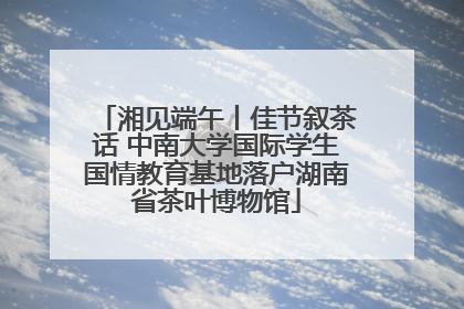 湘见端午丨佳节叙茶话 中南大学国际学生国情教育基地落户湖南省茶叶博物馆