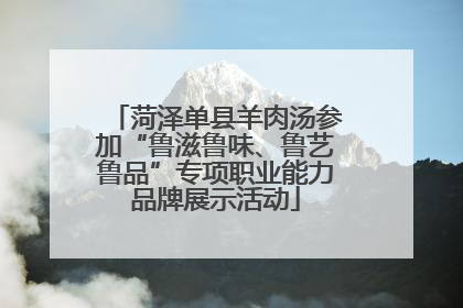 菏泽单县羊肉汤参加“鲁滋鲁味、鲁艺鲁品”专项职业能力品牌展示活动