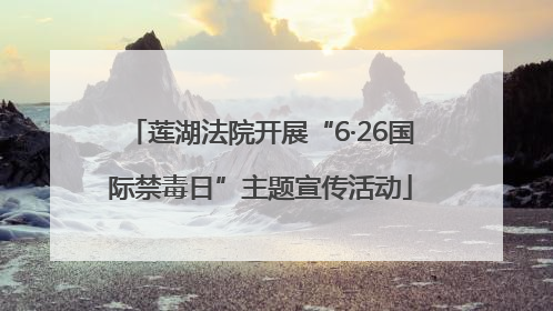莲湖法院开展“6·26国际禁毒日”主题宣传活动